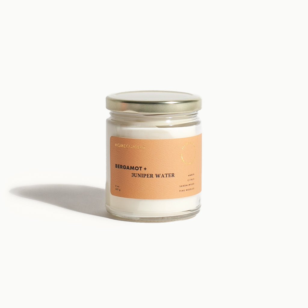 Bergamot + Juniper Water Candle