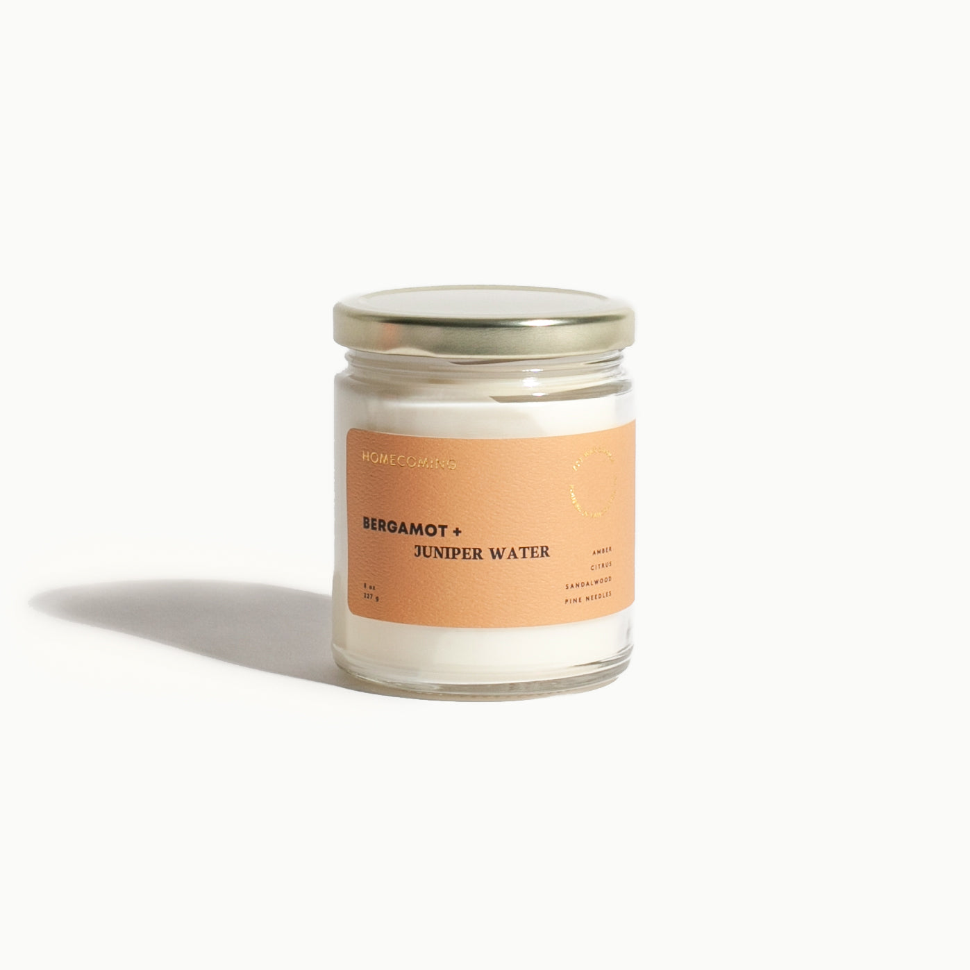 Bergamot + Juniper Water Candle
