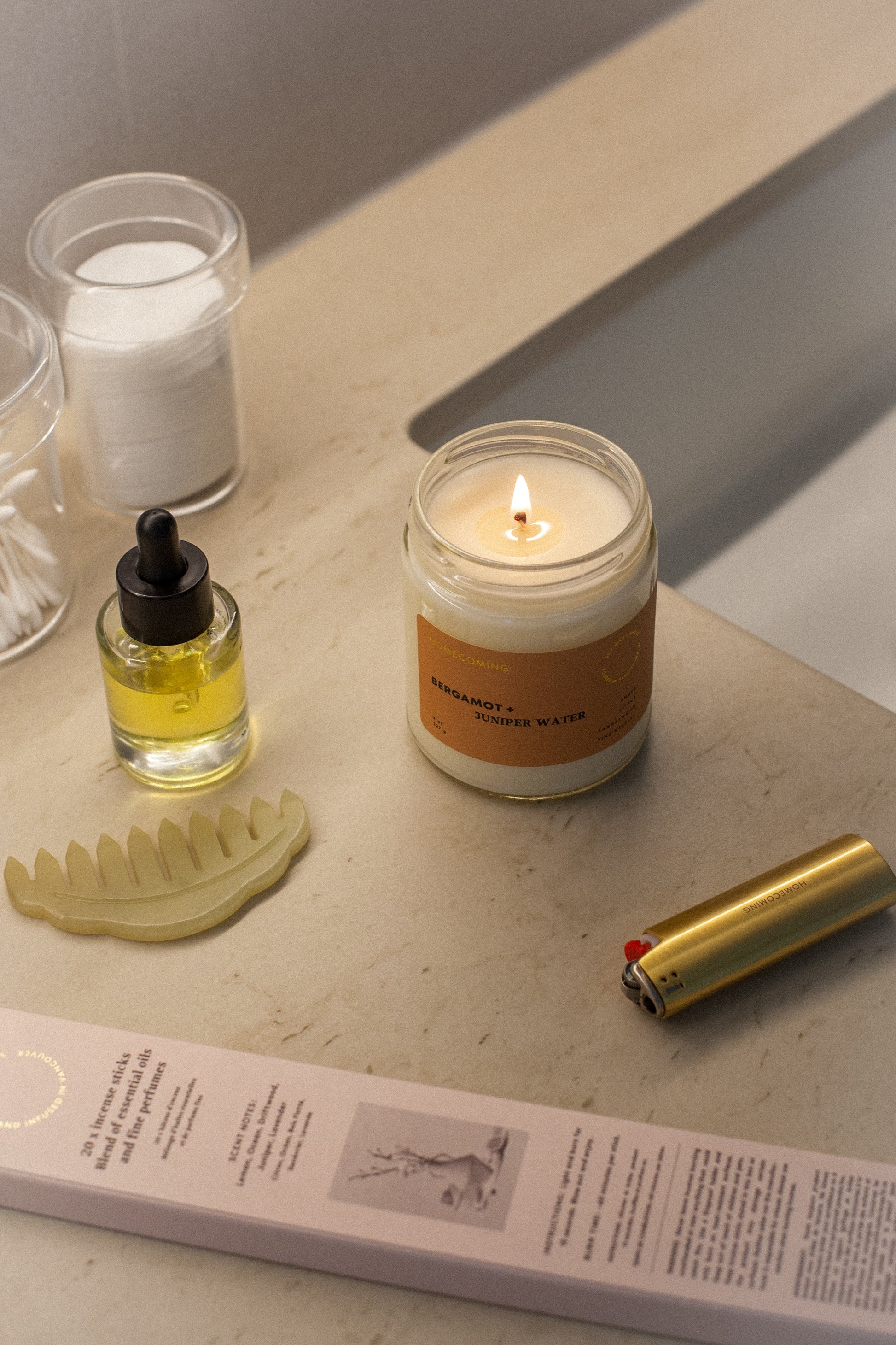 Bergamot + Juniper Water Candle